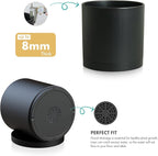WSMKSZ 12 inch Large Deep Plant Pots for Outdoor Indoor Plants, Tall Cylinder Flower Pots with Drainage Holes and Saucer, Big Decorative Plastic Planter Pots for Garden Porch House Plants, Black