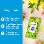 Chrysal Flower Boost – Clear Flower Food Packets for Flower Arrangements & Bouquets – Floral Supplies for Fresh Flowers – Fresh Flower Arrangements Supplies (10g - 100 Ct)