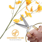 Uonlytech Artificial Oncidium Orchid Fake Flower Stem Orange Silk Simulation DIY Home Vase Decoration for Living Room Table Party Festive Adornment