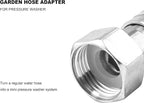 Garden Hose to Pressure Washer Adapter, 3/4” GHT to 1/4” Quick Connect, Convert Water Hose to Power Washer Connector, Car Washing Nozzle & Hose Attachment, Stainless Steel, 1Pack