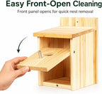Wooden Bird Houses for Outside Birdhouses Nest Bluebird House for Cardinals Finch Wren Swallow for Garden Viewing 1B