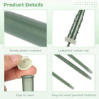 100 Pcs Floral Water Tubes, 6 Inch Green Floral Tubes with Rubber Caps, Plastic Fresh Flower Water Tubes Flower Arrangements Supplies for Bouquet Stem Supplies