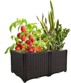 Raised Garden Beds Planters for Outdoor Plants Box Plastic Elevated Garden Bed Kit for Vegetables Flowers Herbs in Backyard Patio Balcony