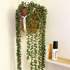 3pcs Artificial Fake String of Pearls Plant Faux Fake Hanging Succulents Plants