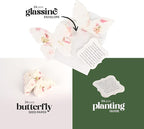 Set of 24 Pink Butterfly Seed Paper – Writable & Plantable Wildflower with Envelopes & Planting Guides, Mom's Gift for Mother’s Day, Use for Wedding, Baby Shower, Party Favors & Easter Decorations