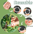 100pcs Plant Support Clips for Climbing Plants, Reusable Plastic Trellis Clips for Tomato, Grape Vine, Vegetables, Garden Fixing Clips (150, Black)