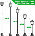 68" Solar Lamp Post Lights Outdoor,2-Pack 2700K Dusk to Dawn Solar Light Posts,Waterproof Outdoor Lights for Garden, Patio, Lawn, Pathway, Driveway, Front Porch Decor(Warm White)