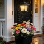 2-in-1 Solar Post Light with Planter for Real Or Fake Flowers, 2026 New Solar Lamp Post - Wall Mount Or Freestanding, 3000K Solar Lamps Outdoor Waterproof, for Lawn, Patio, Front/Back Door