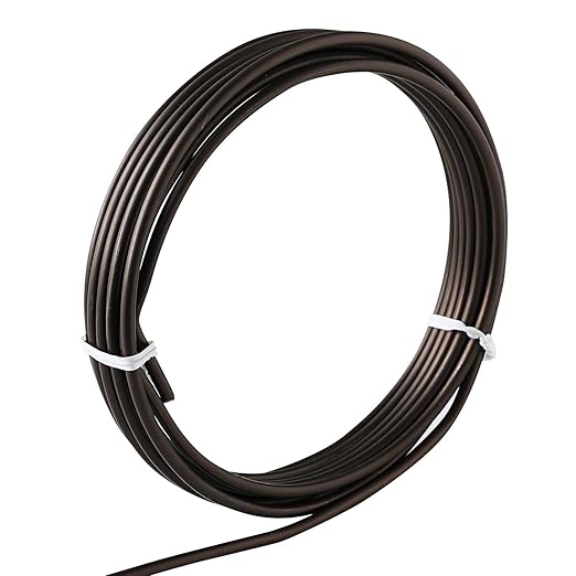 Wazakura Japanese Bonsai Training Wire, Brown Anodized Coating Aluminum Made in Japan 150g (Brown, 4mm)