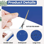 Qualirey 50 Pcs 6x8 Inch Blue Sticky Traps for Thrips Double Sided Sticky Trap for Gnats Plant,Pest Control for Fungus Gnats, Thrips, Whiteflies with Twist Ties