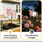 Farm Animal Solar Garden Lights,3Pack Waterproof Decorative Solar Stake Light,Decorative Statues Figurine Lights for Lawn Patio Pathway for Outside