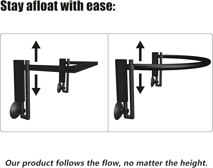 HOZOE Aquarium Floating Plant Corral, Intercepting Floating Plants from Filters and Heaters, Adjustable Height with Water Level, Can Be Used to Framed and Frameless Aquariums. (Combo Pack).