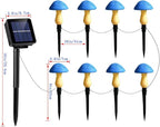 Solar Mushroom Lights Garden Decor 8 Blue Crack Mushrooms Outdoor Decor Stake Lights, Waterproof Solar Pathway Light Gardening Gifts for Landscape Easter Gnomes Yard Halloween Christmas Decorations
