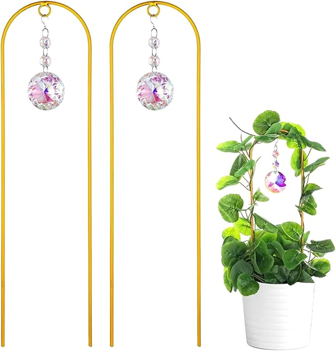 Weatherproof Climbing Plant with Solar Prisms & Sun Catchers for Outdoor/Indoor Gardens Climbing Plant Frame