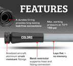 Flexzilla Colors Garden Hose 5/8 in. x 50 ft., Lightweight All-Weather Water Hose, Durable and Flexible, Leak-Free Connections, Slate Gray