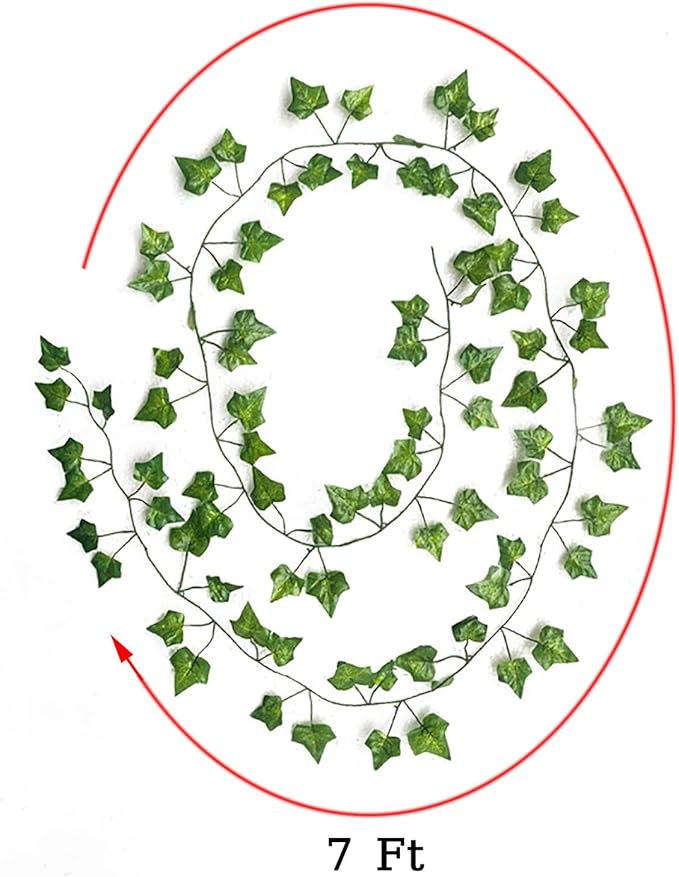 300 Feet 40 Pack Fake Greenery Hanging Garland, Artificial Ivy Leaf Plants, Vine Leaves, Flowers Foliage for Bedroom Garden Wall Decor