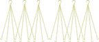 garini 6 Pack, 23 Inch Hanging Baskets Chain, Gold Hanging Chains with Hooks, Replacement Plant Hangers for Planters, Bird Feeders and Lanterns