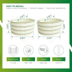GARDMAX 2 Pack 2x2x1FT Galvanized Round Raised Garden Bed Kit, Metal Planter Boxes Outdoor with Easy Assembly, Large Garden Bed for Vegetables, Fruits, Flower, Herbs Milk White