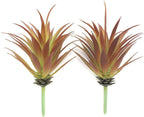 2 PCS Artificial Succulents Plants Real Touch Lifelike Succulants Plants Faux Greenery Plants Garden DIY Home Office Decoration Ornament (Red Agave)