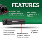 Flexzilla Colors Garden Hose 5/8 in. x 75 ft., Lightweight All-Weather Water Hose, Durable and Flexible, Leak-Free Connections, Forest Green