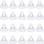 Pawfly 20 Pack Aquarium Suction Cups with Clips and Adjustable Zip Ties Cables Fish Tank Tools for Binding Moss Holding Airline Tubing Decorations Shrimp Nests and Reptile Hammocks