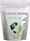 Earthwise Pollinator Paradise Native Wildflower Seed Mix – Bee and Butterfly Friendly, Organic, Season-Long Blooms, Low Maintenance, Drought Tolerant, Pet Safe – Covers Up to 150 sq ft, 1 oz