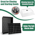 5-Pack No Drip Seed Starter Trays with 4" Humidity Dome - 240 Cells Deep Root Plug Trays, 2.76" Depth for Strong Roots Perfect for Vegetables, Herbs, Flowers & Plant Propagation, Gardening Supplies