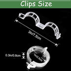 250PK Secured Plastic Plant Clip, Plant Support Clips, Garden Clips for Climbing Plants, Plastic Trellis Clips Plant Support Clips Tomato Grape Vine Vegetables Plant Fixing Clips