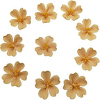 10 PCS 3D Flower Ceramic Tiles,1.6" Handmade Procelain Ceramic Flowers for Artwork,Fish Tank,Vases,Living Room, Dining Table,Office, Home Floral Decor (Single-Flowered Orange)