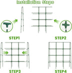 Cucumber Trellis for Raised Bed, U-Shape Garden Trellis for Climbing Plants Outdoor, Metal Arch Vegetables Trellis, Plant Support for Grape Vine Beans Squash Peas Flower