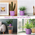 8 Pcs Flower Pots,Succulent Pots,3.8" Pots for Planting.Plastic Pot for Plants for Indoor Plants,Flower Pot for Indoor Planting,Herb Garden Planter Mini