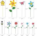 hogardeck Garden Decor for Outside, Set of 10 Metal Flowers Decorative Garden Stakes for Spring Decor, Gardening Gifts for Women Mom Grandma Wife, Yard Art Outdoor Lawn Porch Pathway Decorations