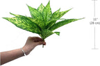 CATTREE Artificial Plants Outdoor, Fake Plant Décor Shrubs Faux Grass Plastic Leaves Greenery Bushes Home Garden Wedding Party Decorations Indoor Office Yard Verandah Planter Filler - Yellow 2 Pack