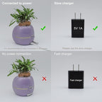 Smart Pet Planter, Smart Plant Pot, With Artificial Intelligence, Time Weather Display, And Multiple Expressions Animation,Lovely Plant Companion, For Desktop Decoration, Gifts,Plant-Free (White)