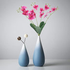 LALAFINA Artificial Phalaenopsis Orchid Stems Purple Silk Faux Flowers Bouquet for Indoor Home Decor Living Room Office Event Decoration