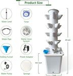 25 Plants Hydroponic Tower, Hydroponics Growing System Tower, Hydroponics Tower with Timer Automatic Watering, Vertical Hydroponic Tower, Planter Germination Kit for Herbs Vegetables Fruits