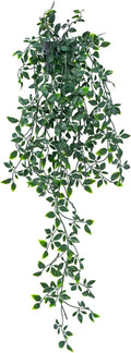 Freyalife Fake Plants Artificial Mandala Vine Faux Hanging Potted Plants for Farmhouse Modern Boho Room Living Office Coffee Bathroom Desk Wall Book Shelf Indoor Aesthetic Home Decor (1Pack)