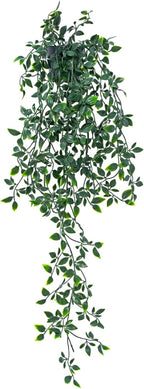 Freyalife Fake Plants Artificial Mandala Vine Faux Hanging Potted Plants for Farmhouse Modern Boho Room Living Office Coffee Bathroom Desk Wall Book Shelf Indoor Aesthetic Home Decor (1Pack)