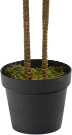 Nearly Natural 48in Artificial Dracaena with Real Touch Leaves and Multi Tonal Trunks, Large Indoor Silk Plant with Pot, Maintenance Free For Living Room And Home Office Decor