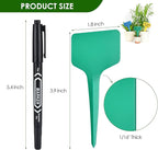 Plant Labels 120pcs with Garden Plant Markers Pen of Outdoor Waterproof,Color T-Type Plant Tags and Permanent Marking Pen, Garden Labels Gardening Gifts for Women Men
