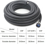 Taisia 5/8" Soaker Hose 25 ft Round Rubber Garden Water Hoses, Heavy Duty Drip Hose for Watering Irrigation, Water Seeper Soaker Hoses for Garden, Lawn and Plants