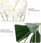 PRETYZOOM Artificial Phalaenopsis Orchid Stem Realistic Faux Butterfly Orchid Flower for Home Decor Living Room Office Wedding and Event Decoration