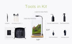 27 PCS Glass Plant Terrarium Kit with LED Grow Light– DIY Moss Terrarium Kit for Adults, Mini Garden Set for Succulent, Real Live Moss, and Air Plants – Home Office Decoration & Unique Gift fo Friend