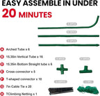 Cucumber Trellis for Raised Bed, Garden Trellis for Climbing Plants Outdoor, Metal Arch Trellis U-Shape Vegetables Support for Tomotoes Grape Vines Beans Peas (Green, 48" L x 24" W x 48" H)