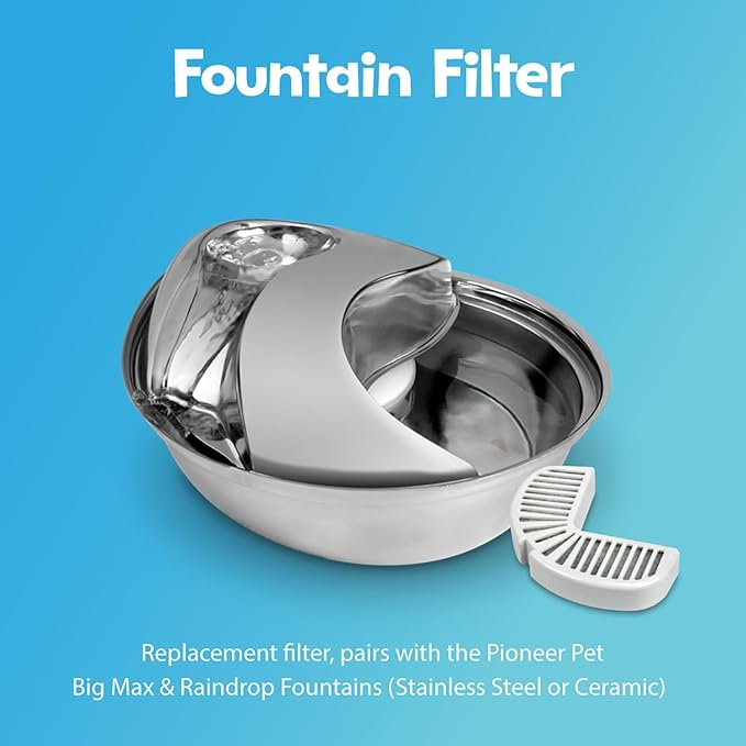 Pioneer Pet Stainless Steel Fountain Raindrop Design , 60oz