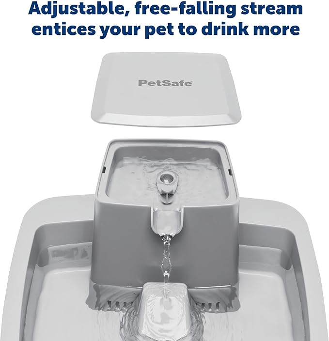 PetSafe Oasys 2 Gallon Pet Fountain for Dogs or Multiple Pets, Automatic Water Bowl Dispenser - Pump and Filter Included - Dishwasher Safe, Easy Clean Pet Dish - 2 Gallon/256 Oz
