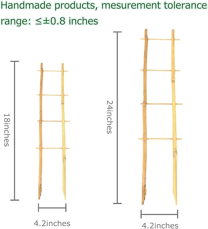 Cambaverd 24 Inch Trellis for Potted Plants, 3 Pack Bamboo Trellis Indoor, Natural Garden Trellis for Climbing Plant Monstera Hoya Vegetables and Fruits