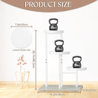 iDavosic.ly 3 Tier Plant Stand Indoor, Tiered Corner Flower Holder Shelf Outdoor, Metal Tall Orchid Display Rack for Patio Porch Garden Balcony Office Living Room, Space Saving, White