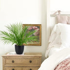 Briful Fake Plant 15’’ Artificial Palm Plant in Matte Black Pot Realistic Faux Tropical Palm Tree Houseplant for Home Indoor Living Room Tabletop Bedroom Decorations