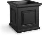 Mayne Nantucket 16-Inch Square Planter – Self-Watering, Weather-Resistant Planter for Flowers – Durable Outdoor Design for Patio, Porch, or Entryway